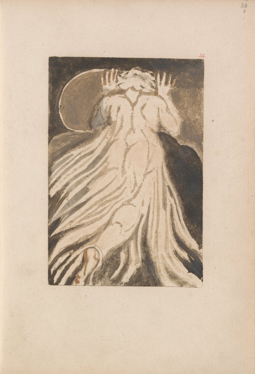 První kniha Urizena, talíř 28 (Bentley 27) od William Blake