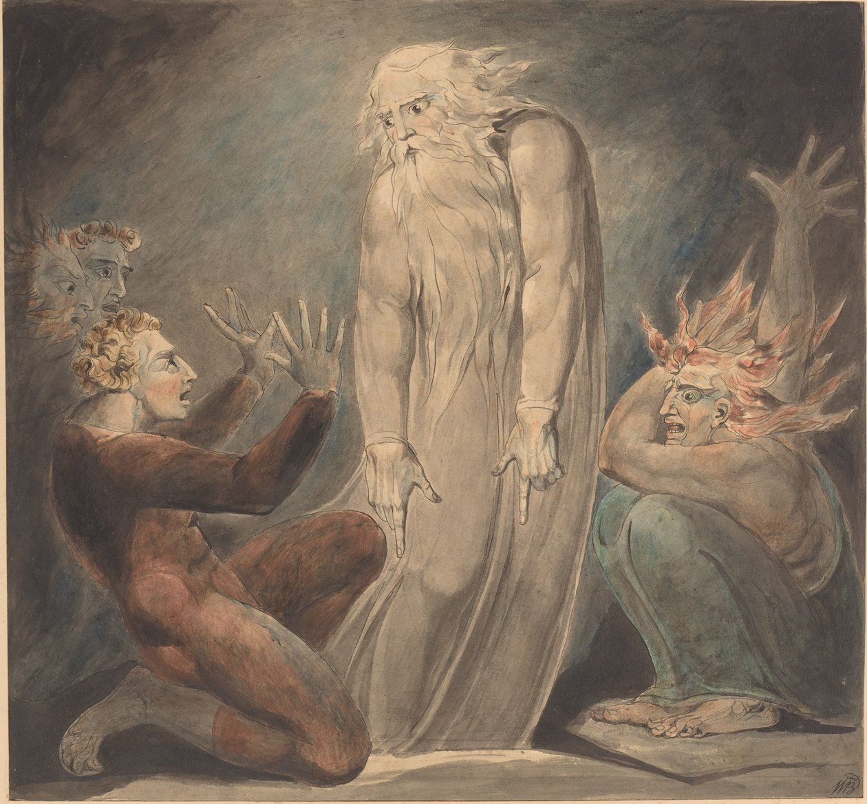 Duch Samuela zjevující se Saulovi od William Blake