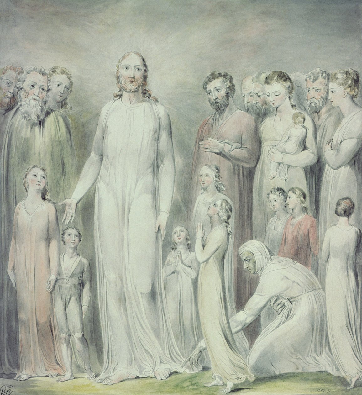 Uzdravení ženy s problémem krve od William Blake