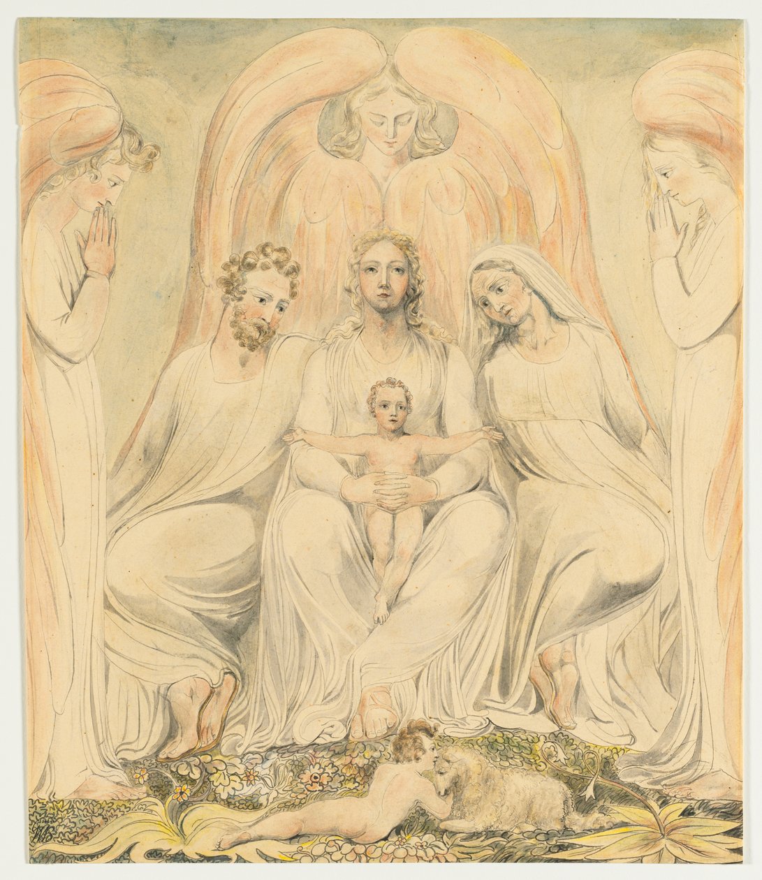 Svatá rodina (také známá jako Kristus v klínu pravdy) od William Blake