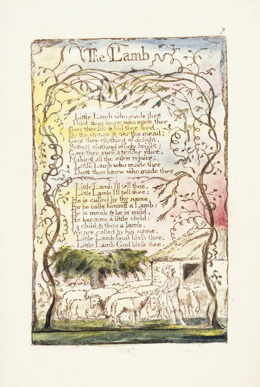 Beránek, 1789 od William Blake