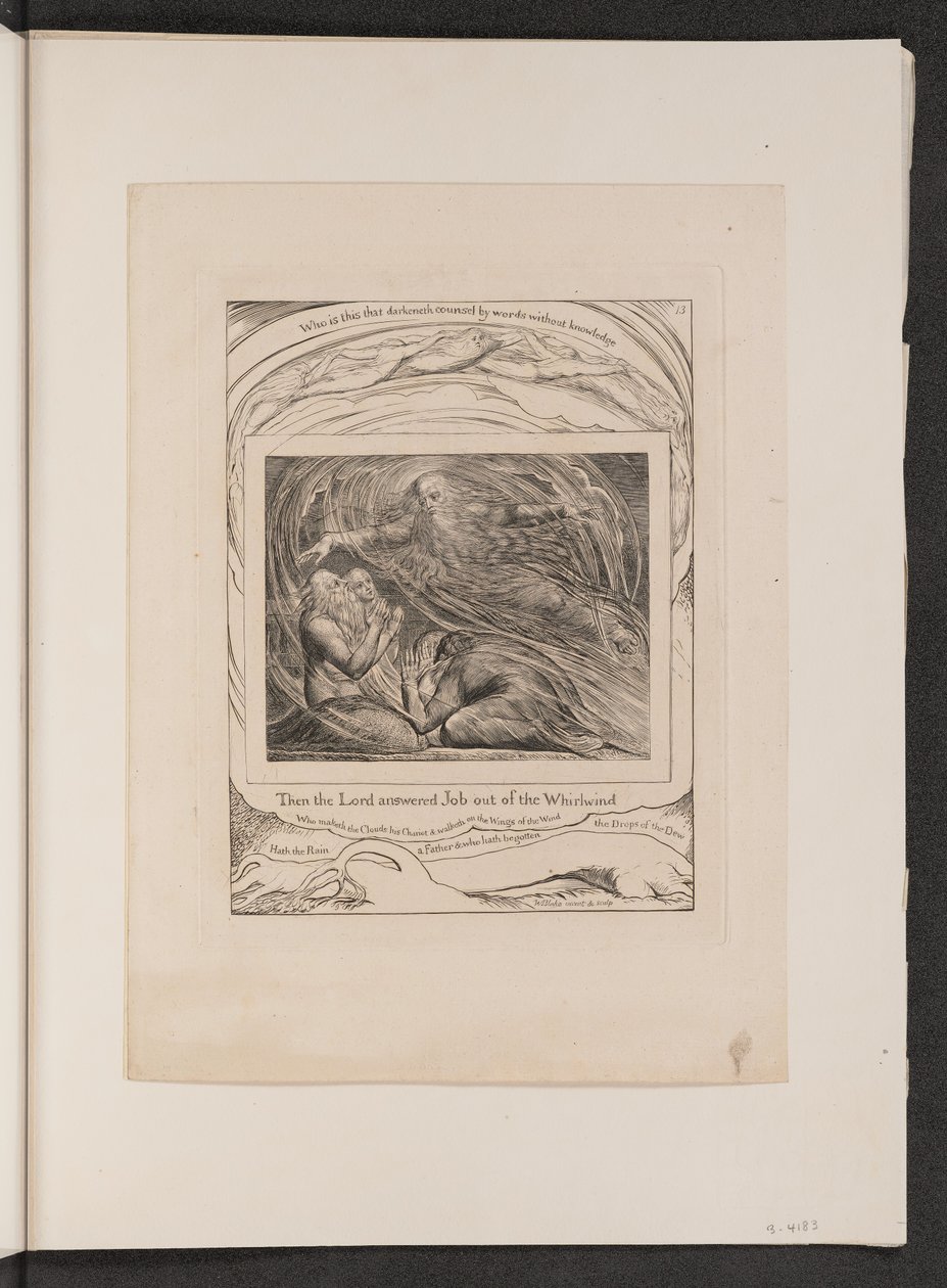 Pán odpovídá Jobovi z Vichru od William Blake
