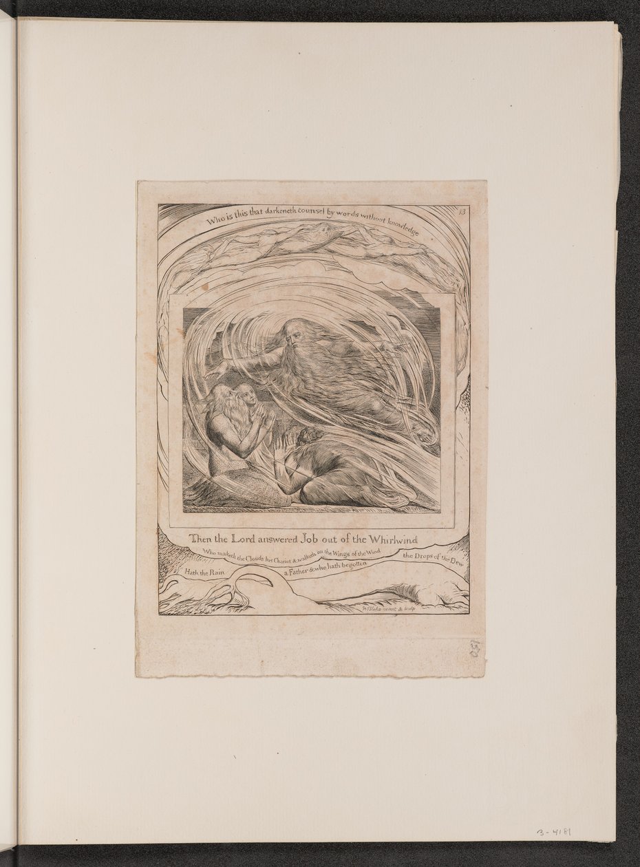Pán odpovídá Jobovi z Vichru od William Blake