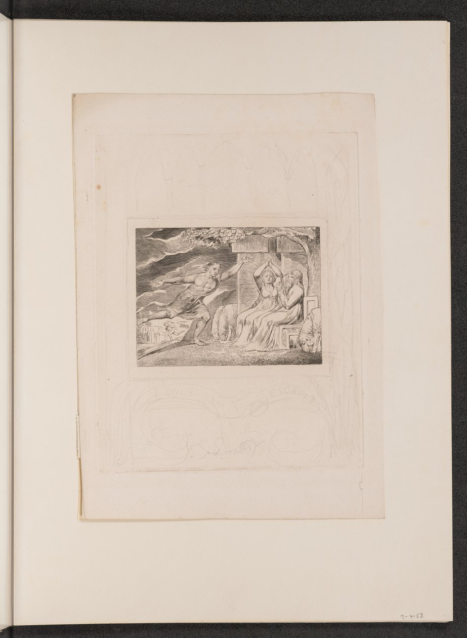 Poslové vyprávějí Jobovi o jeho neštěstí, 1825. od William Blake