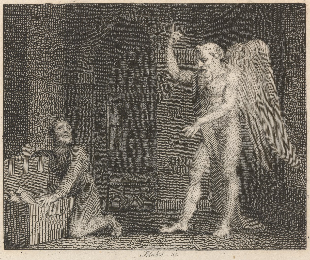 Lakomec a Plutus od William Blake