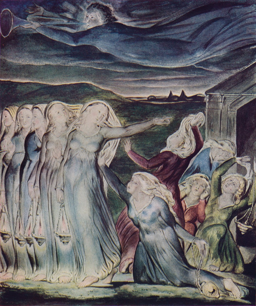 Podobenství o moudrých a pošetilých pannách, c1800 od William Blake