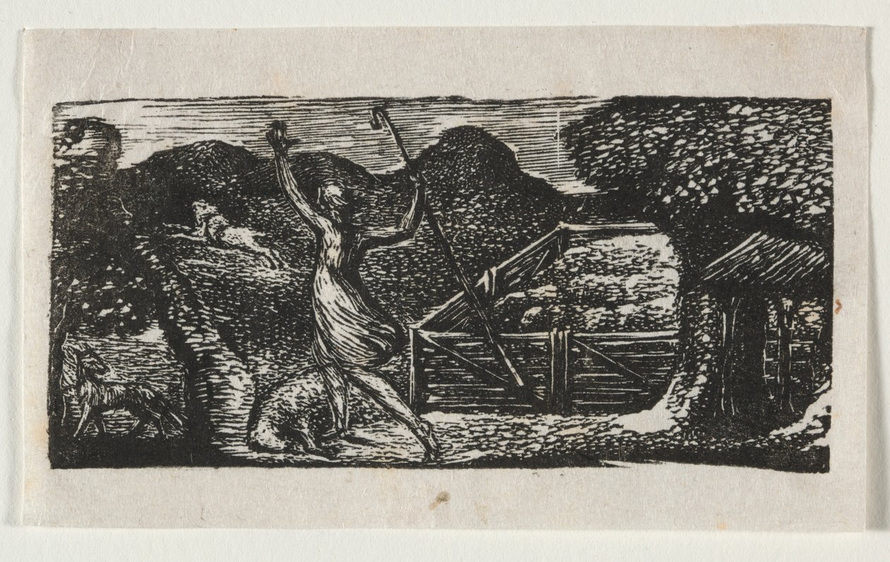 The Pastorals of Virgil, Eclogue I: The Shepherd Chases away a Wolf od William Blake