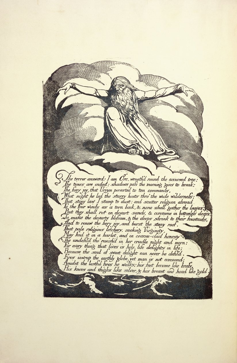 The Terror Answered, polovina 90. let 18. století od William Blake
