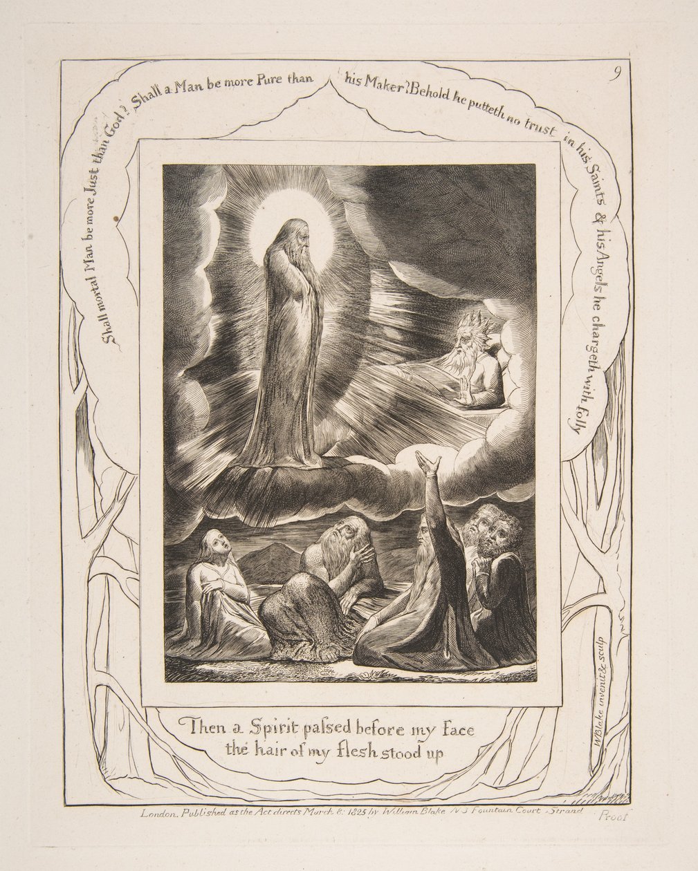 The Vision of Eliphaz, from Illustrations of the Book of Job, 1825-26. od William Blake