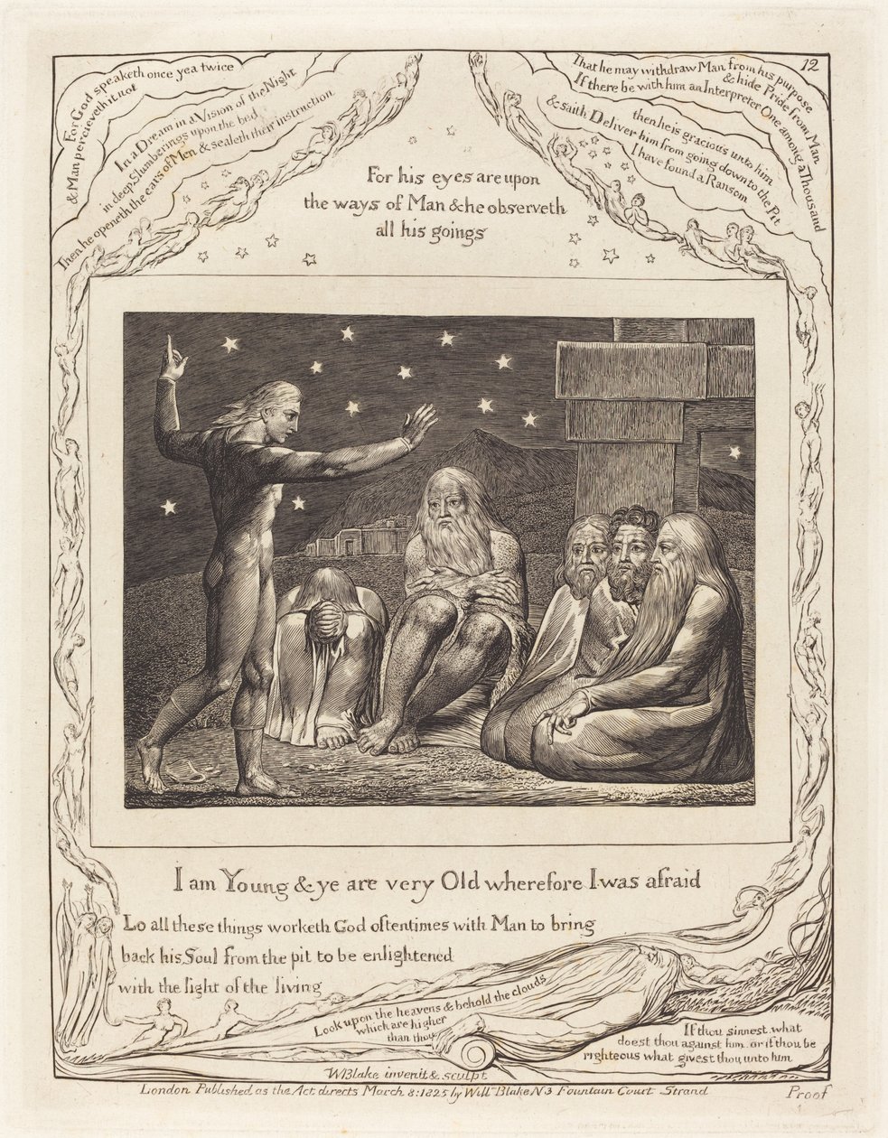 Hněv Elihu od William Blake