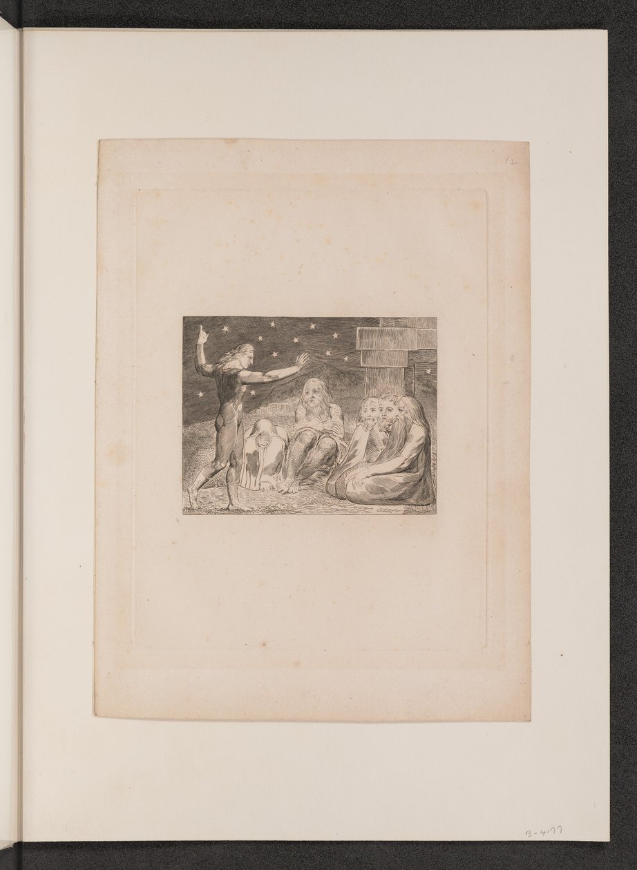 Hněv Elihu, 1825. od William Blake