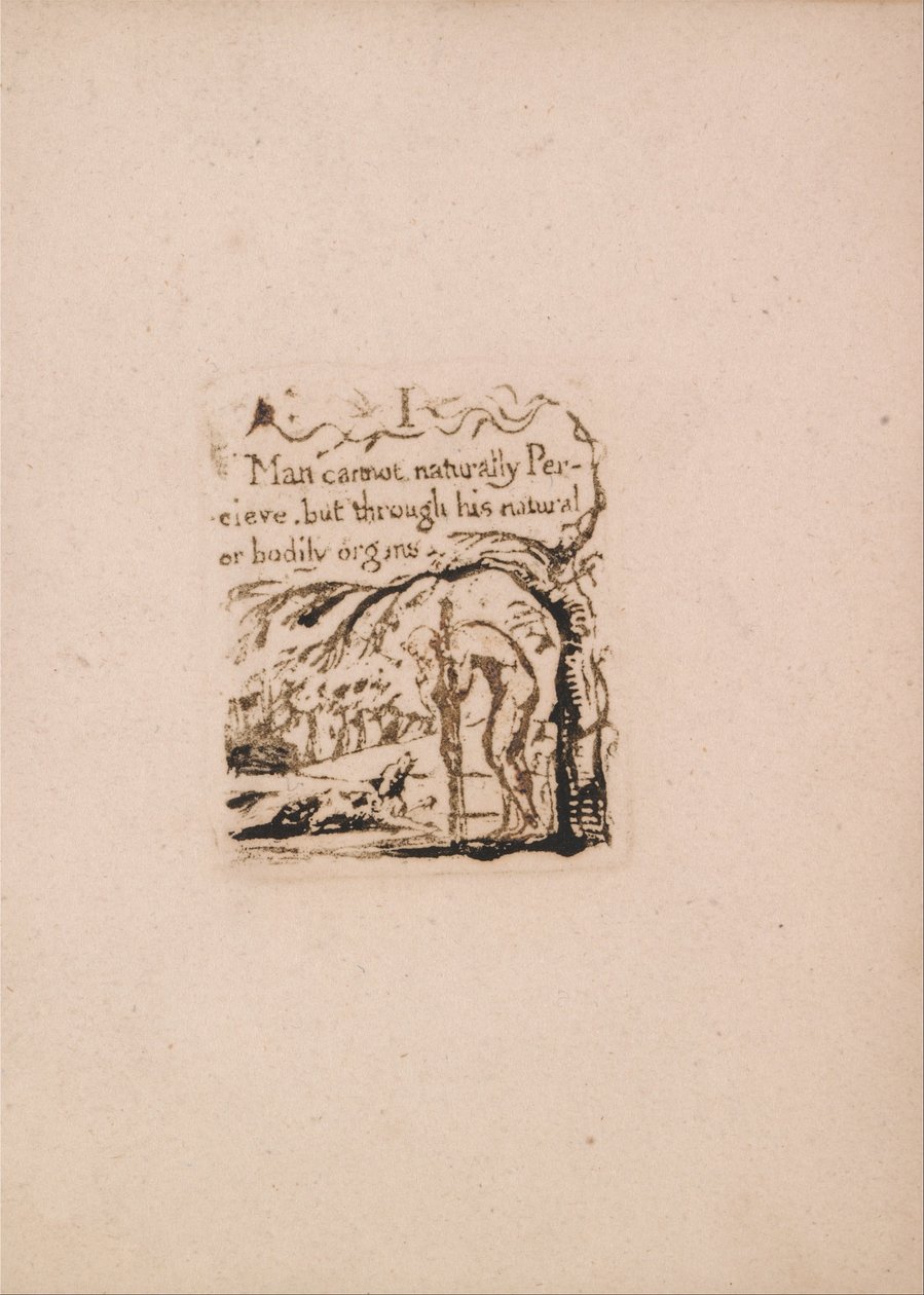 Neexistuje žádné přirozené náboženství, talíř 3, já člověk přirozeně nemůže. . . . (Bentley a4) od William Blake