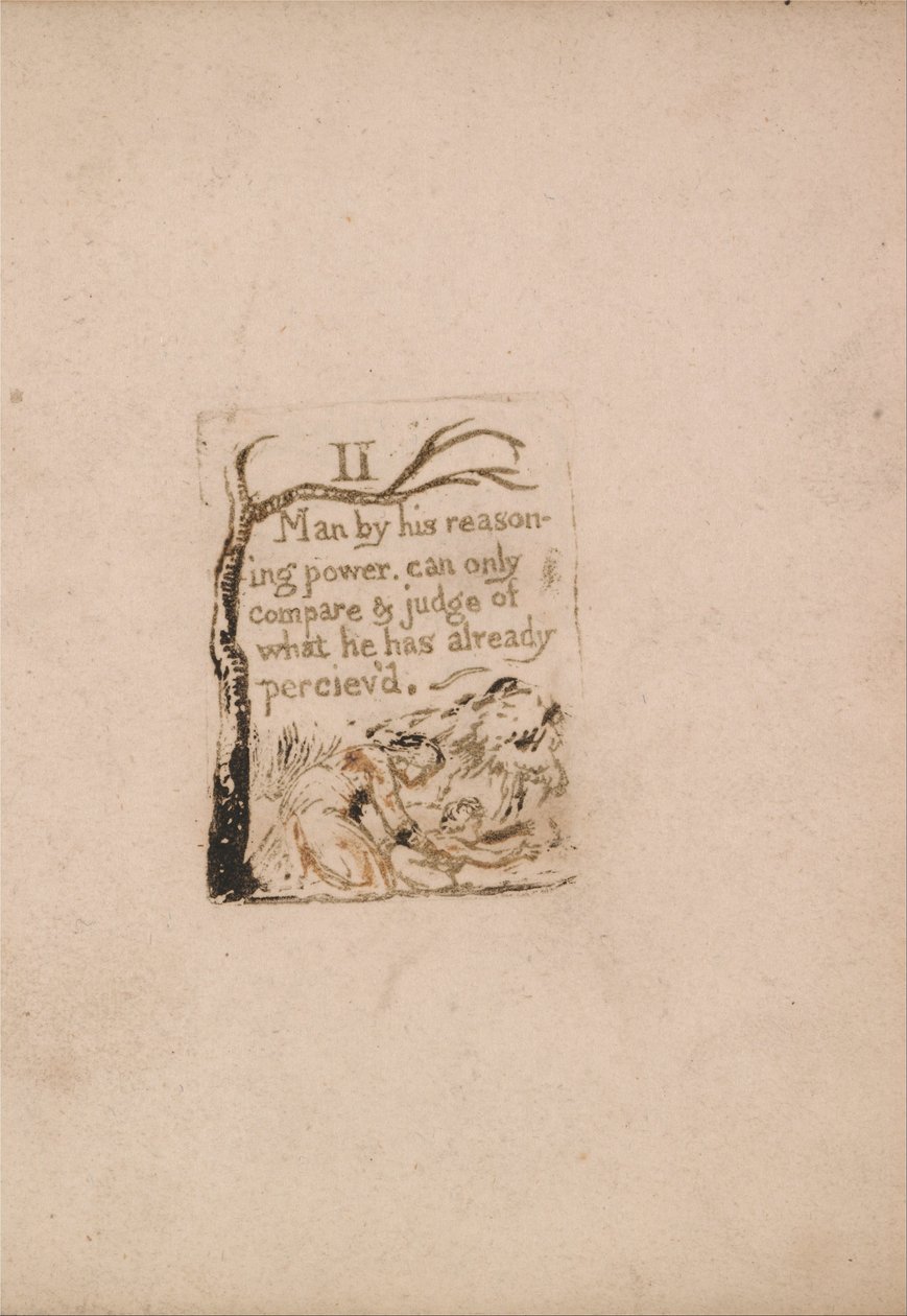 Podle jeho schopnosti uvažování neexistuje přirozené náboženství, talíř 4, II. . . . (Bentley a5) od William Blake