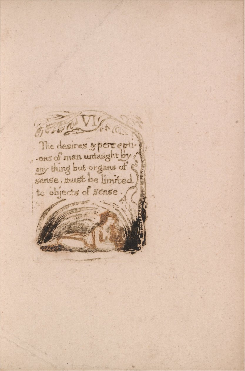 Neexistuje žádné přirozené náboženství, talíř 8, VI Touhy a vnímání. . . . (Bentley a9) od William Blake