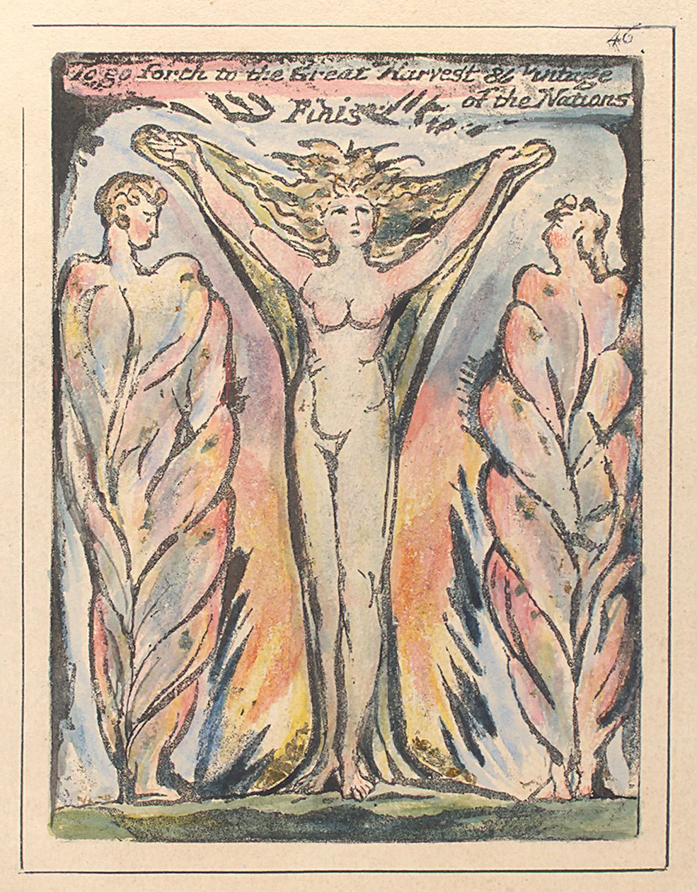 Vydat se na Velkou sklizeň a vinobraní národů, kolem roku 1811 od William Blake
