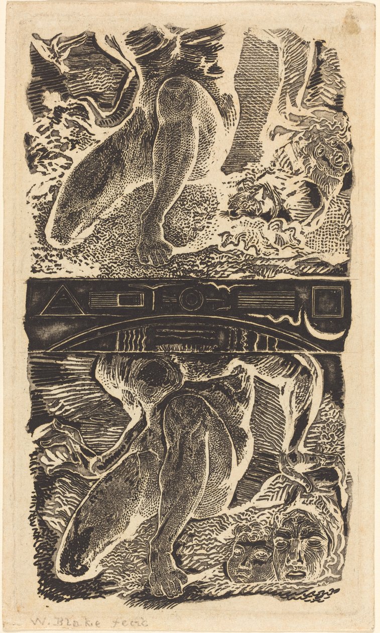 Neznámý předmět Nechte Ho vzhlédnout k Nebi a smát se v jasném vzduchu, možná c. 1805. od William Blake