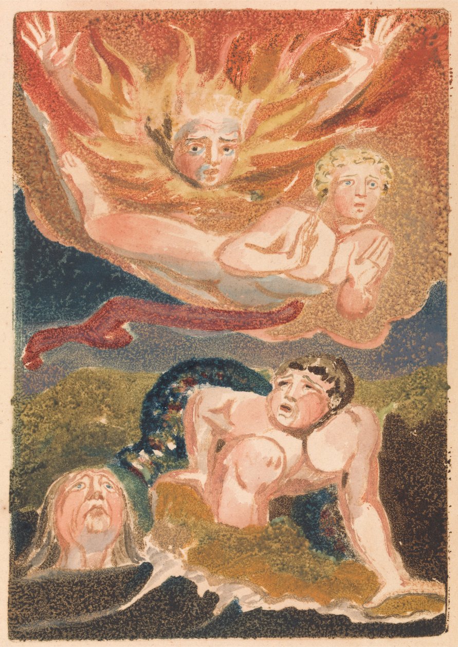 První kniha Urizena, deska 22 (Bentley 24) od William Blake