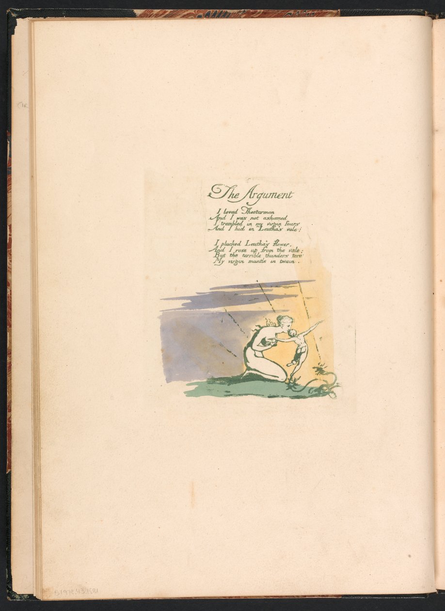 Vize dcer Albionu, deska 2, titulní strana od William Blake