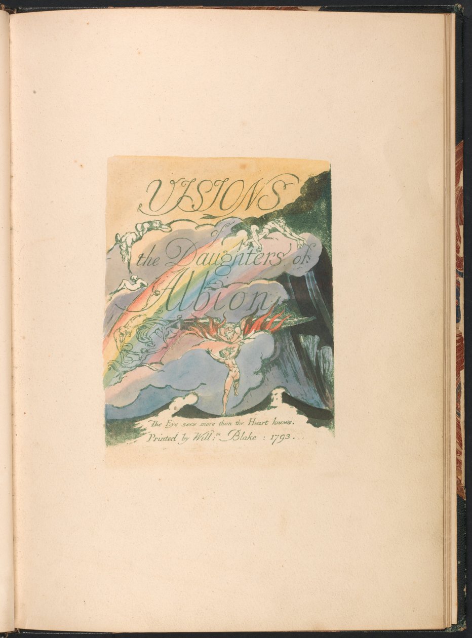 Visions of the Daughters of Albion, Plate 2, Title Page od William Blake