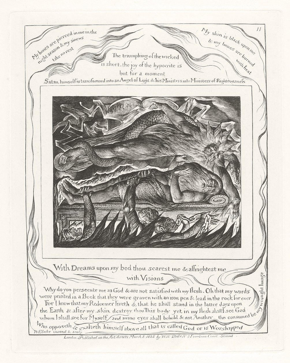 Se sny na mé posteli mě děsíš a děsíš mě vizemi od William Blake