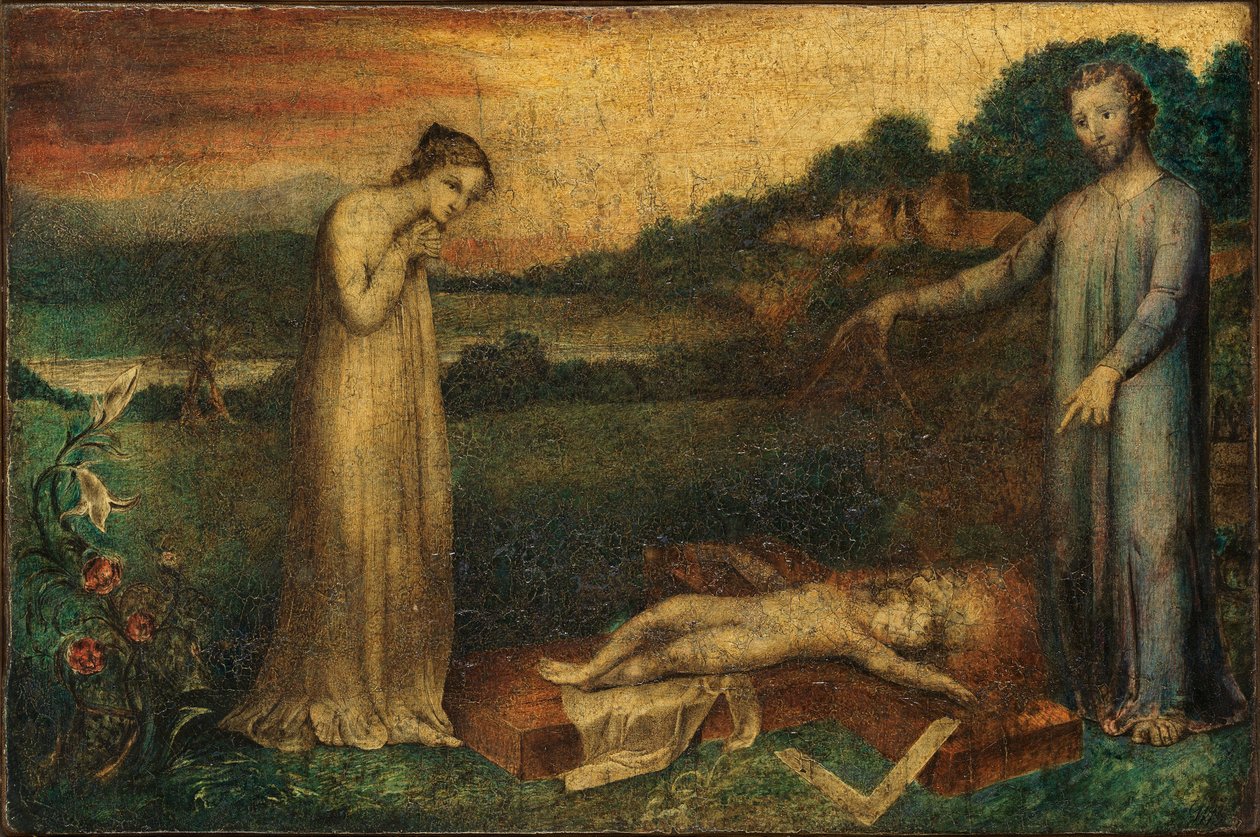 objekt 14 (Butlin 410)-- Ježíš Kristus spí na kříži mezi cca 1799 a cca 1800 od William Blake