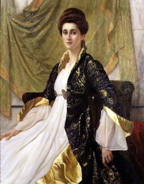 Portrét paní Ernest Moon, rozené Emmy de Villiers Lamb, kolem roku 1888 od William Blake Richmond