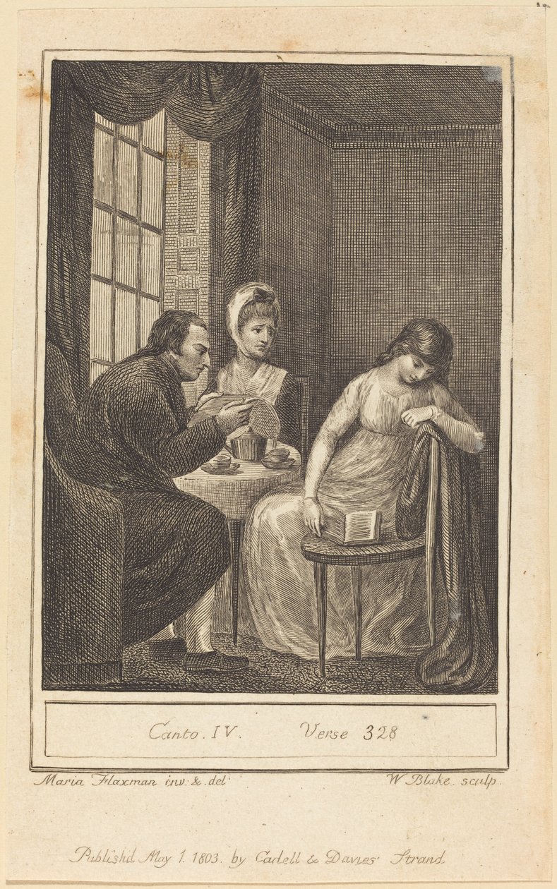 Canto IV, verš 328 od William Blake after Mary Ann Flaxman