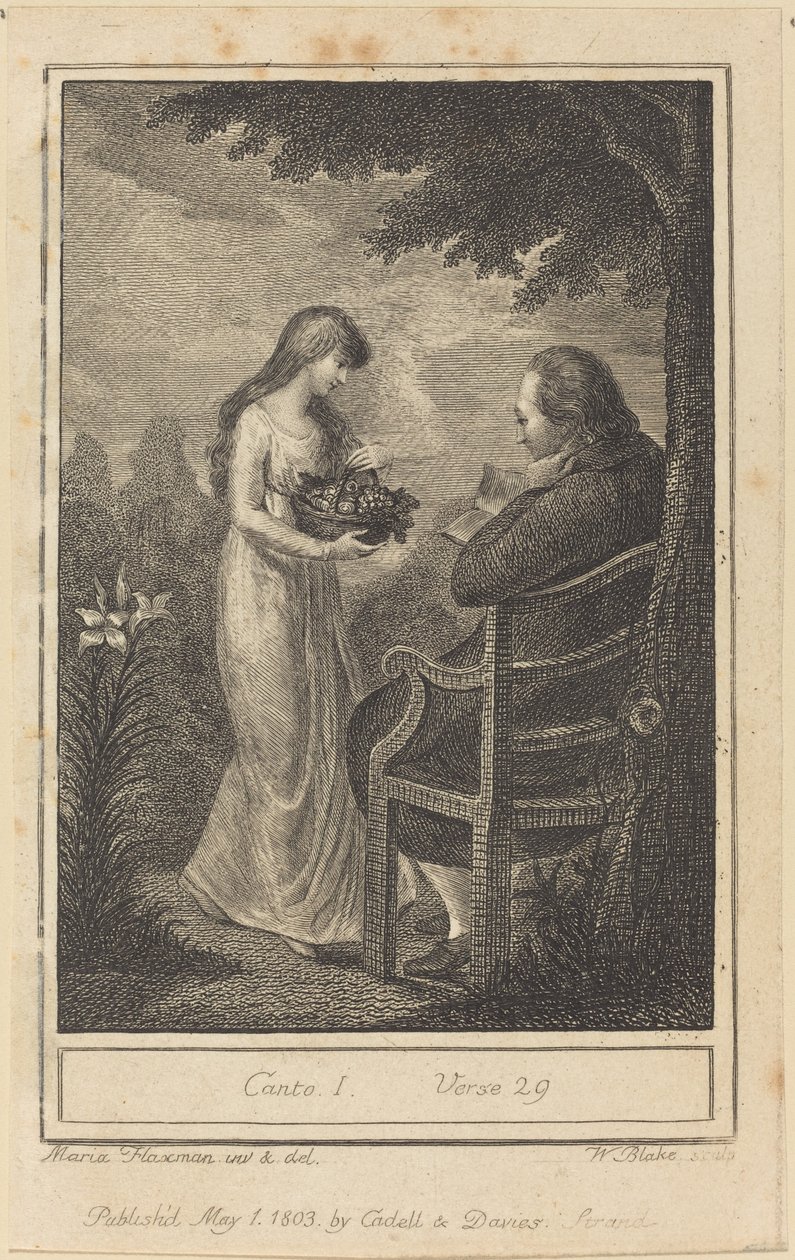 I. zpěv, verš 29 od William Blake after Mary Ann Flaxman