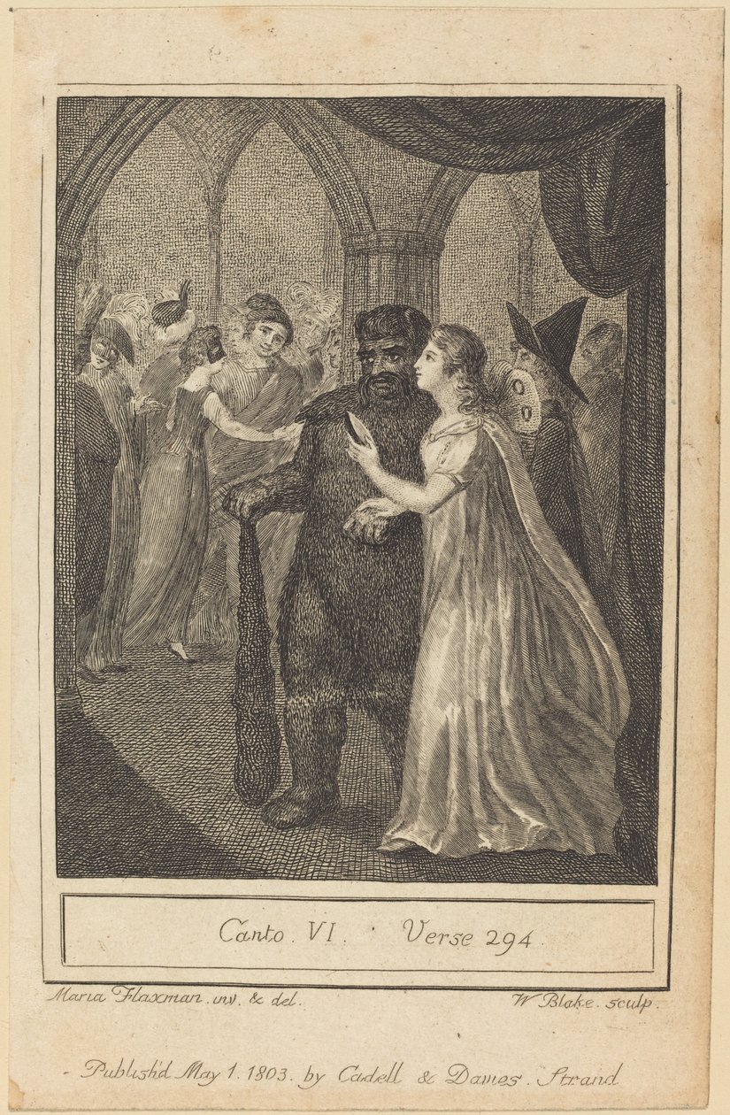 Canto VI, verš 294 od William Blake after Mary Ann Flaxman