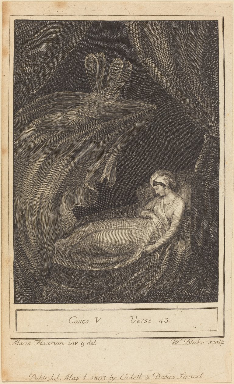 V. zpěv, verš 43 od William Blake after Mary Ann Flaxman