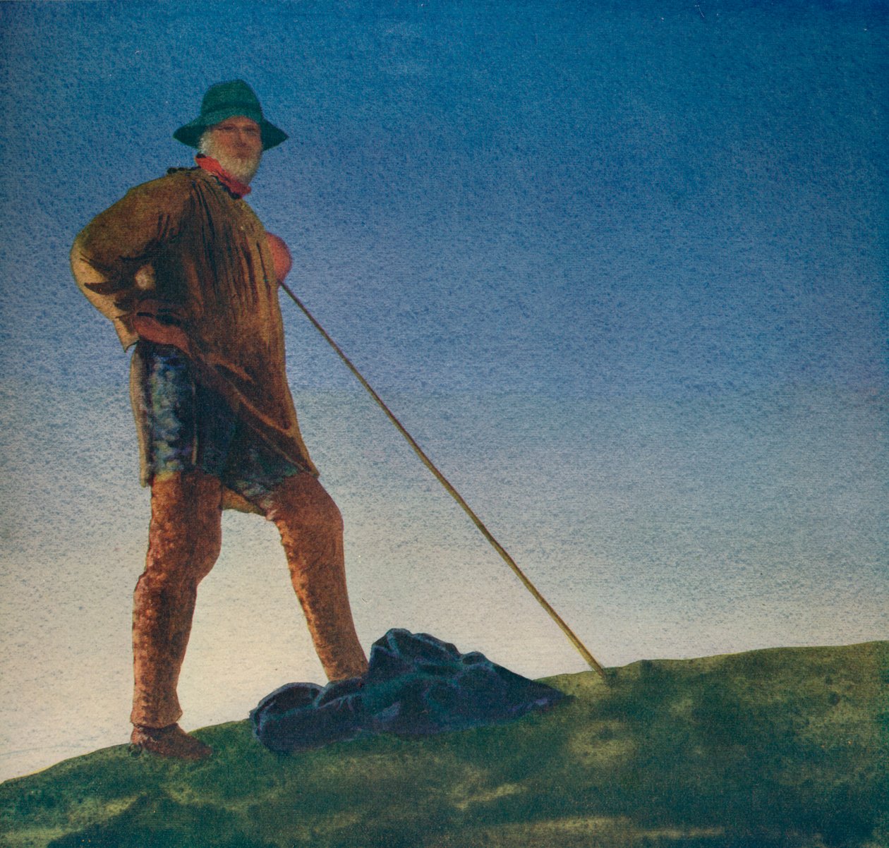 Pastýř slyší zbraně za úsvitu, c1910, c1932 od William Blamire Young