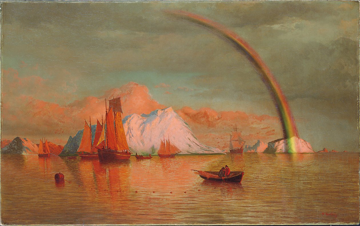 Arctic Sunset with Rainbow, 1877 od William Bradford