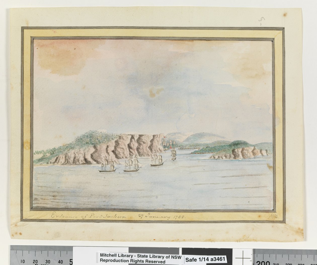 Opp. p. 65. `Vchod Port Jackson 27. ledna 1788