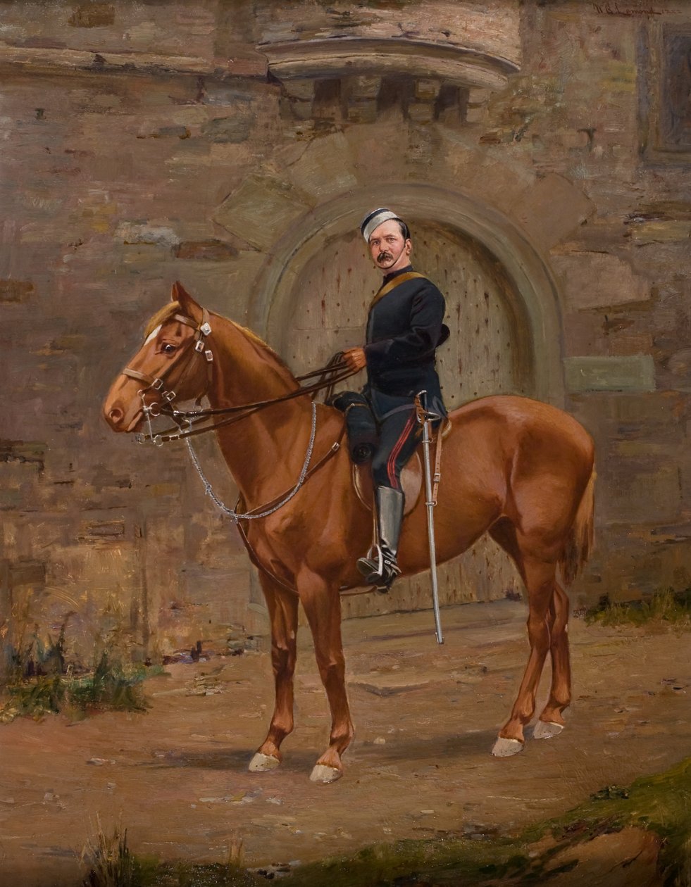 Dobrovolný důstojník na koni od William Bradley Lamond