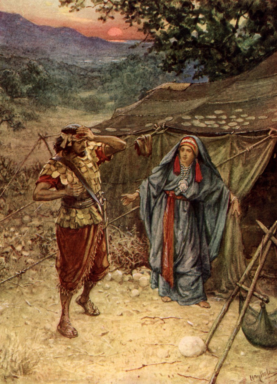 Jael Yael a Sisera - Bible od William Brassey Hole
