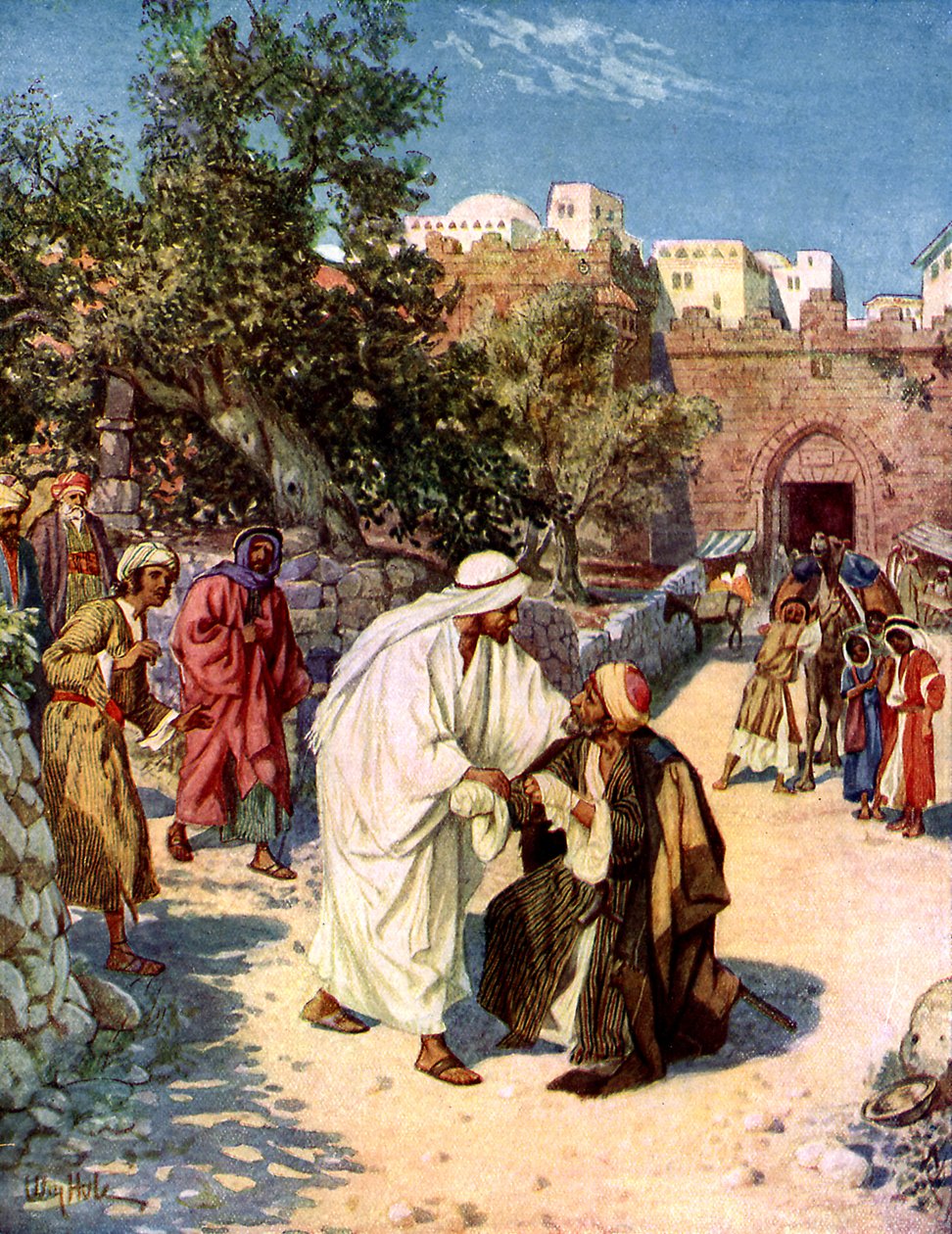 Ježíš očišťuje malomocného - Bible od William Brassey Hole