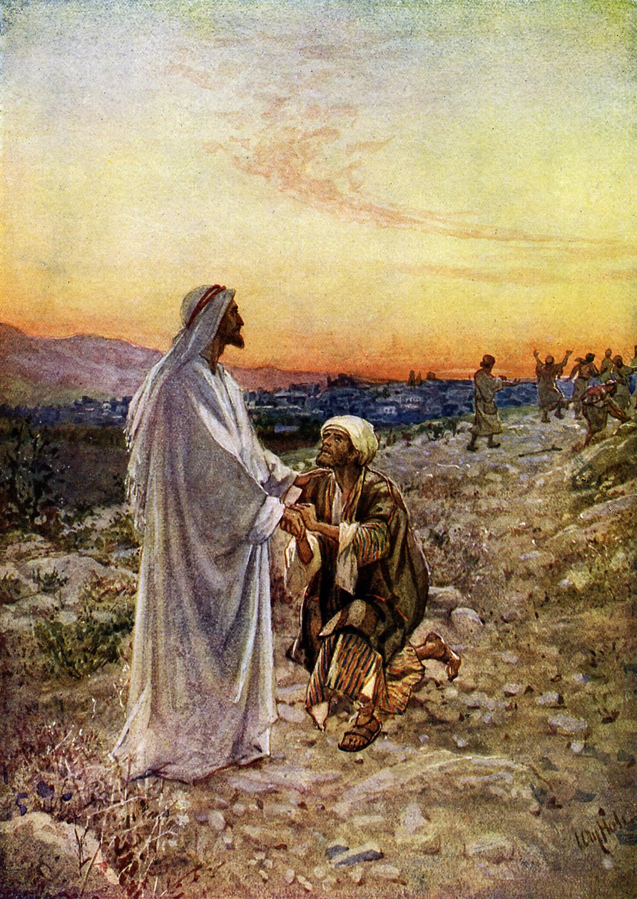 Ježíš léčí malomocné v Samaří - Bible, Nový zákon od William Brassey Hole