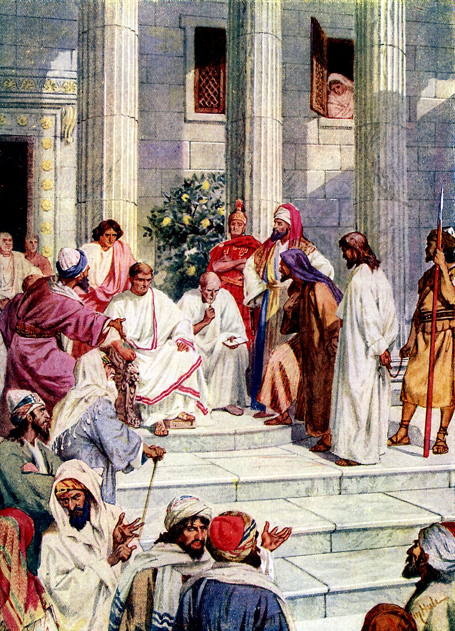 Ježíš je vzat k Pontskému Pilátovi - Bible od William Brassey Hole