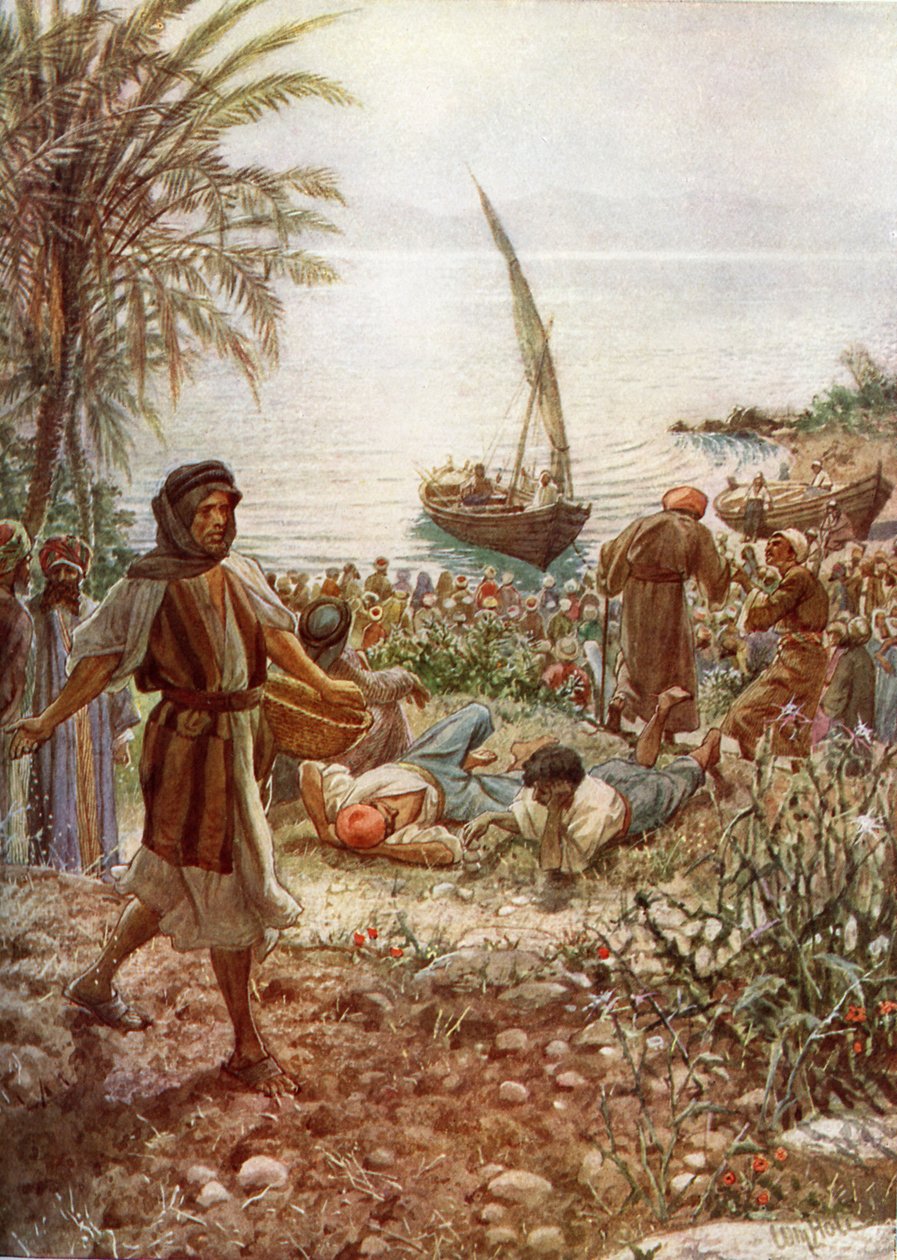 Ježíš káže Podobenství o rozsévači – Bible od William Brassey Hole