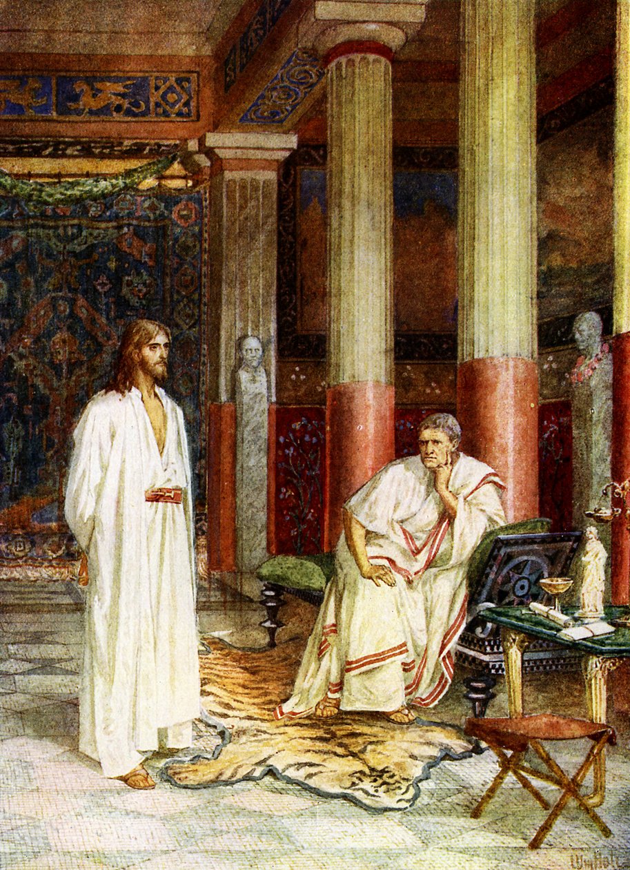 Ježíš stojí před Pilátem - Bible od William Brassey Hole