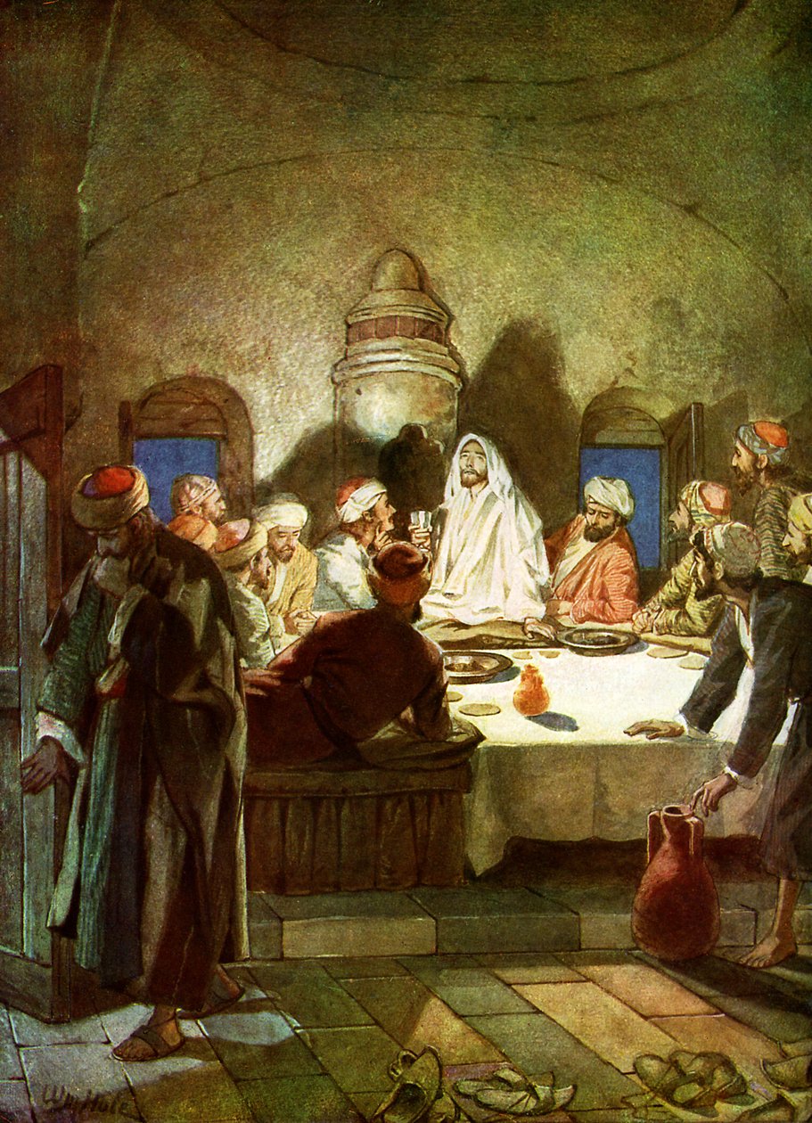 Ježíš říká svým učedníkům, že bude zrazen – Bible od William Brassey Hole