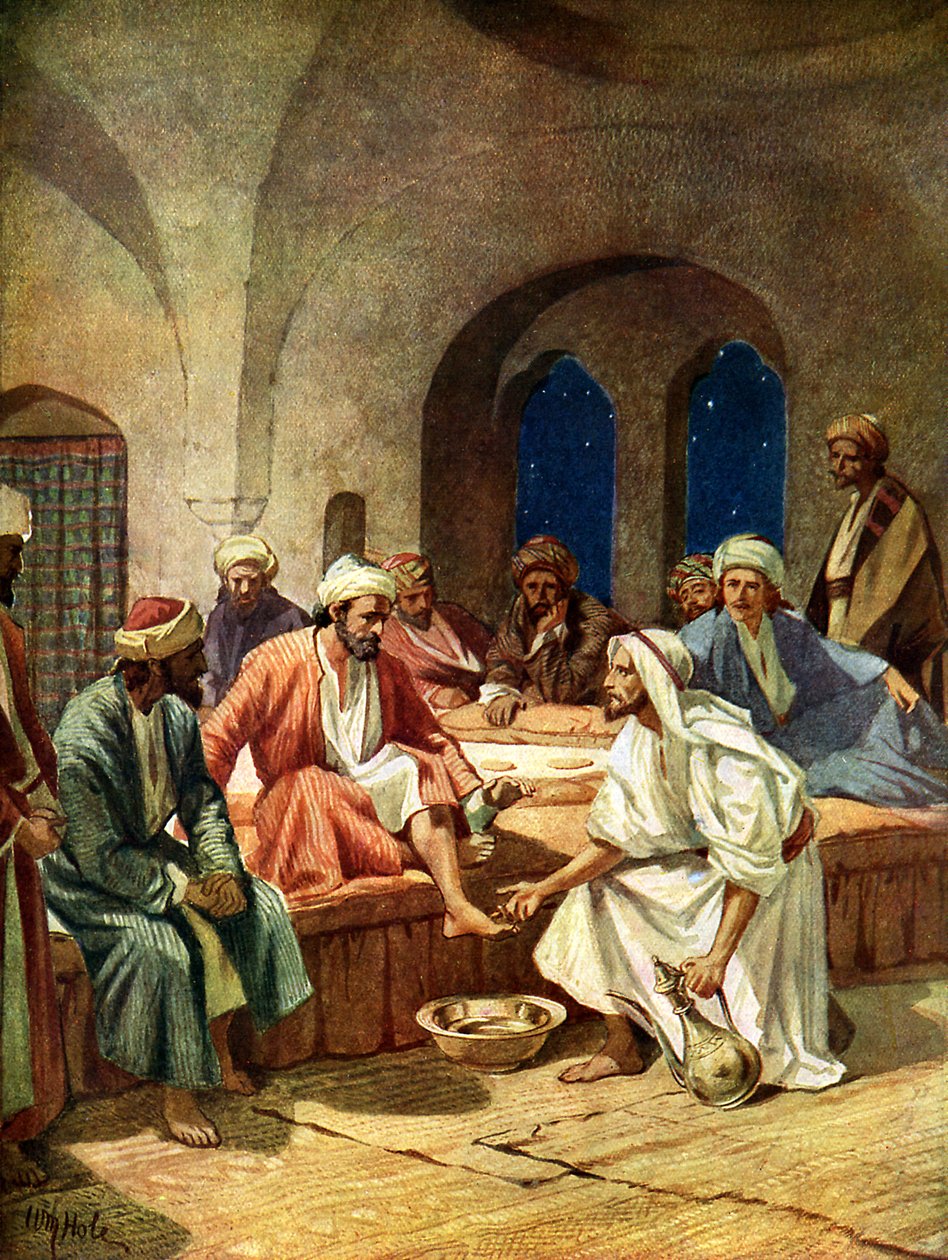 Ježíš myje Petrovy nohy - Bible od William Brassey Hole
