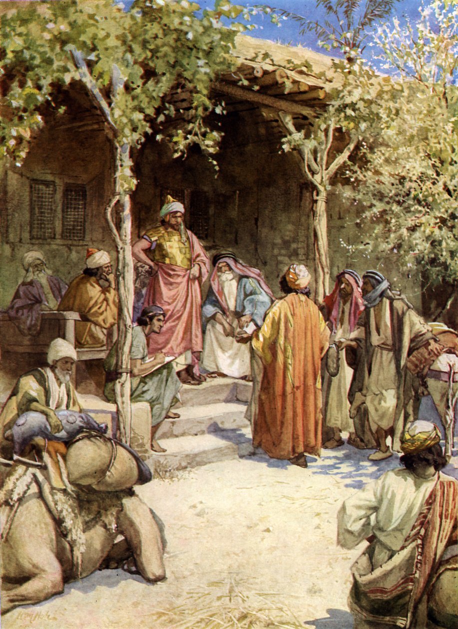 Jozuova smlouva s muži z Gibeonu - Bible od William Brassey Hole