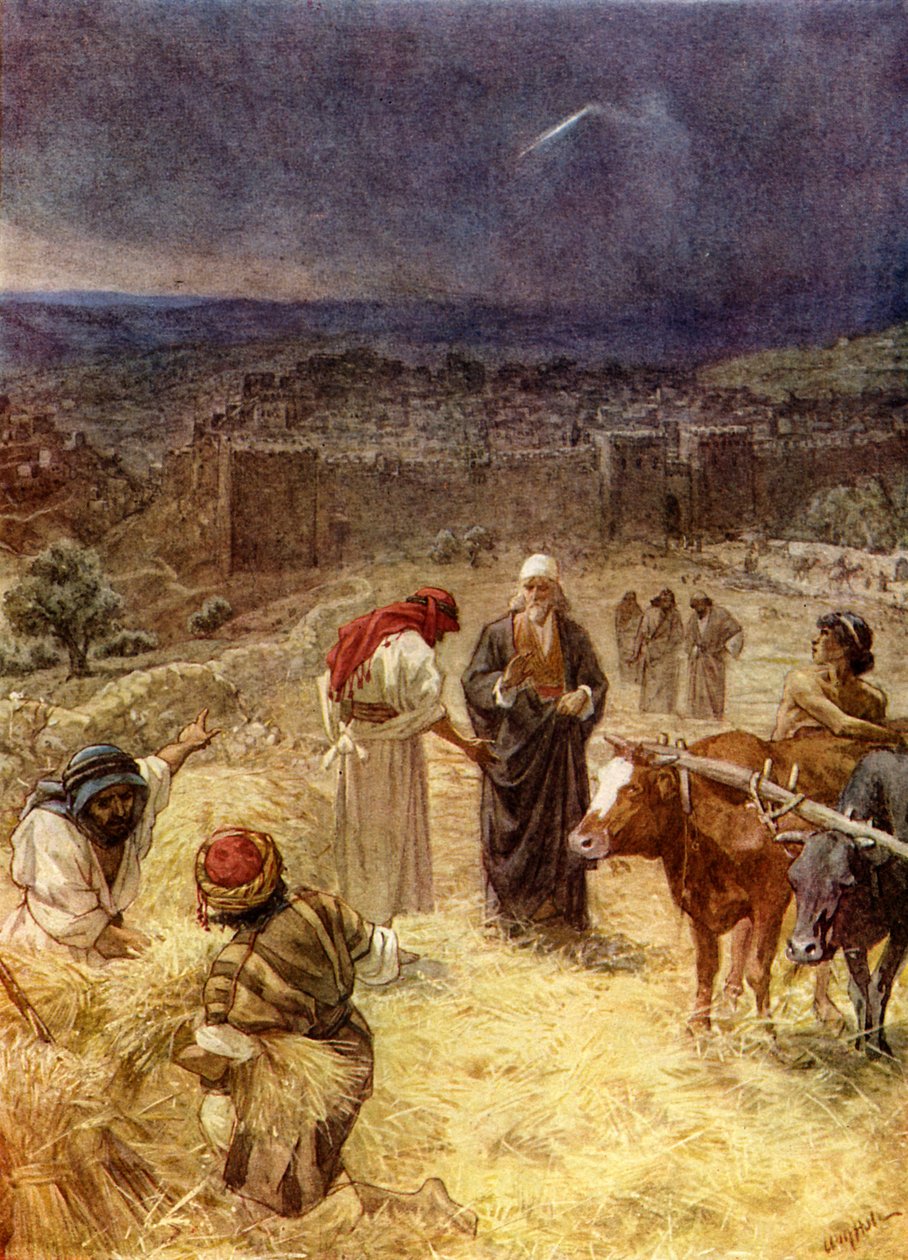 Král David nákup mlatu - Bible od William Brassey Hole