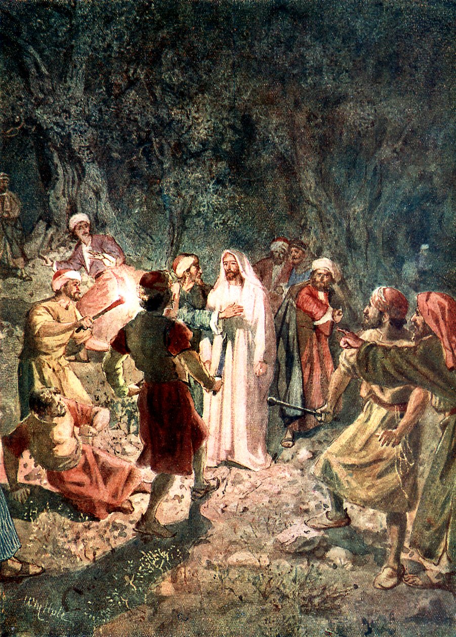 Vojáci farizeů se zmocňují Ježíše - Bible od William Brassey Hole