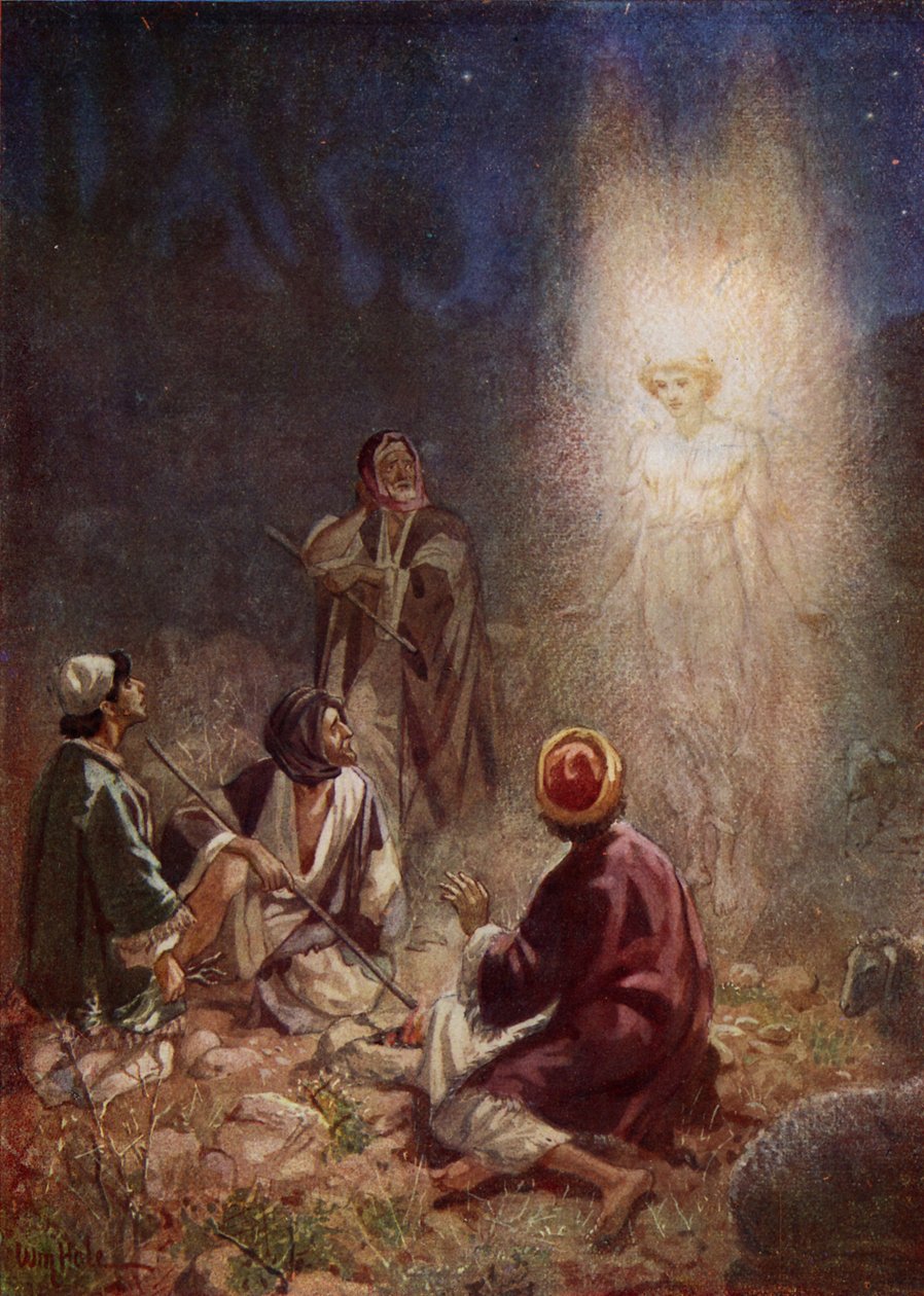 Anděl Páně se zjevil pastýřům - Bible od William Brassey Hole