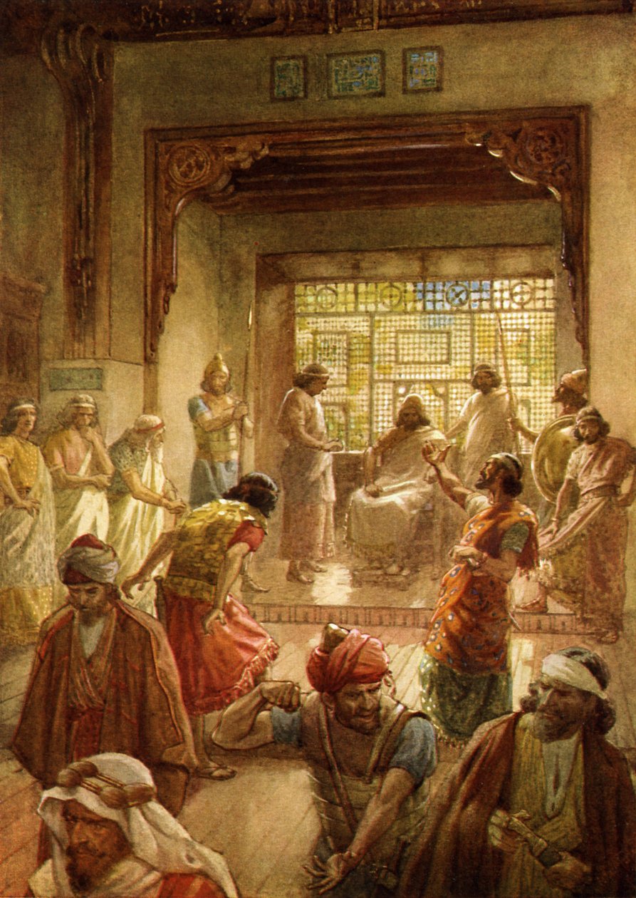 Rozdělení království pod Rechoboamem - Bible od William Brassey Hole