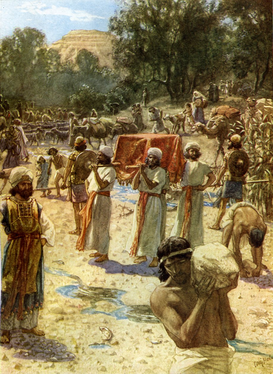 Izraelští kněží drží archu - Bible od William Brassey Hole