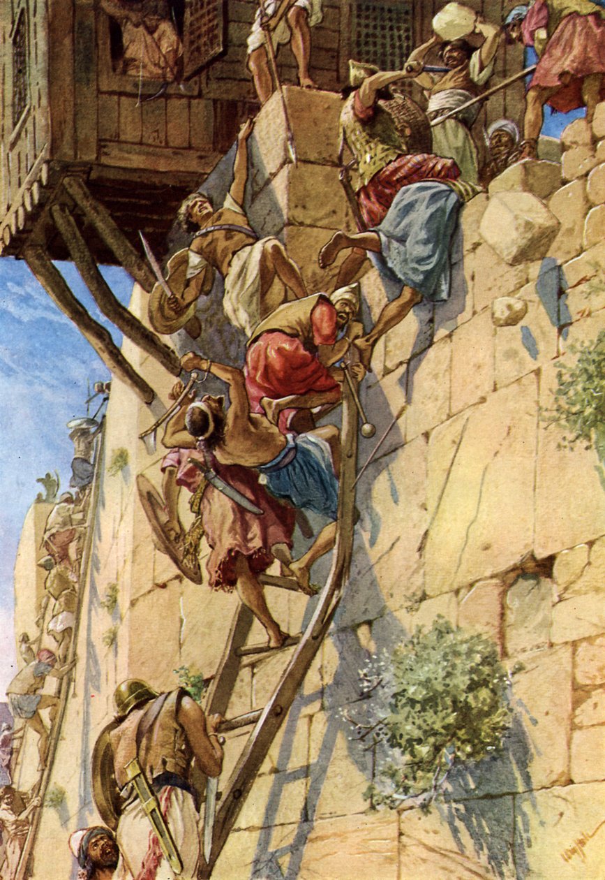 Dobytí Jeruzaléma od Jebuzejců - Bible od William Brassey Hole