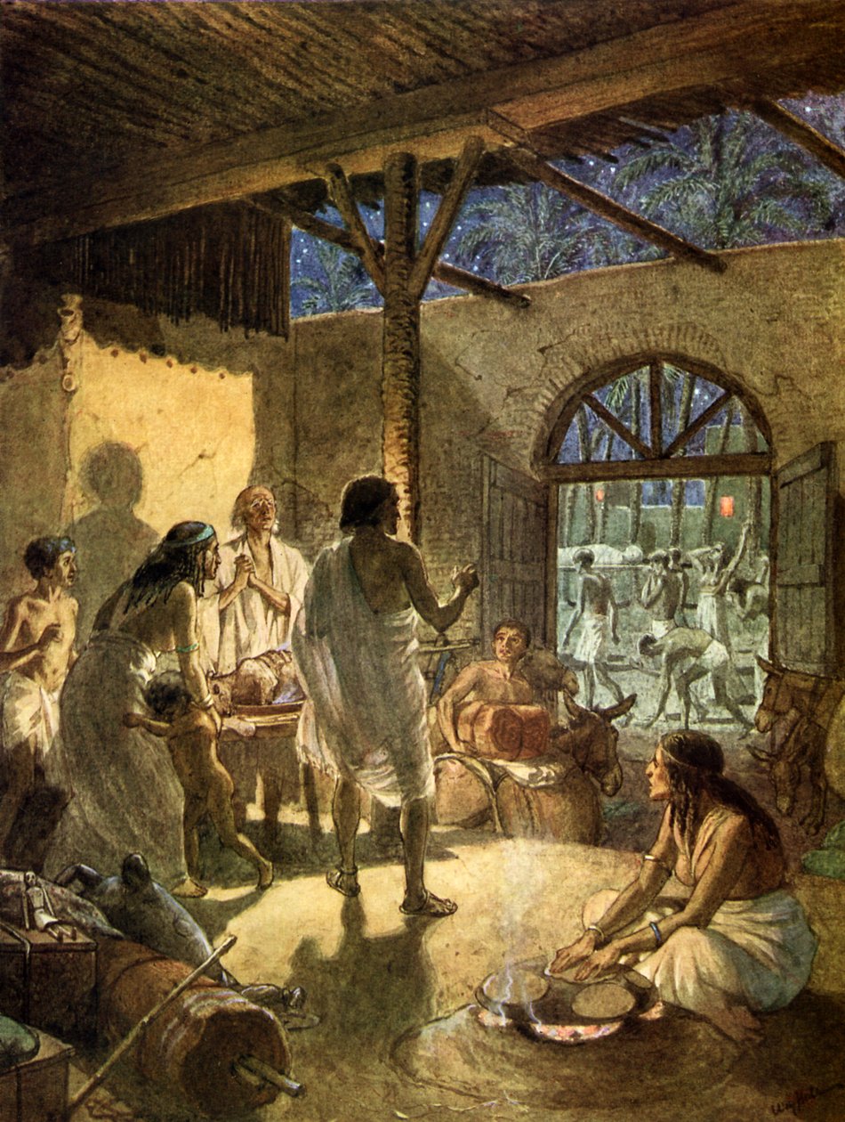 Smrt prvorozených, poslední z deseti ran. - Bible od William Brassey Hole